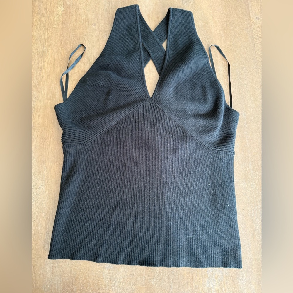 Banana republic cross front knitted tank Sz L - Picture 2 of 4